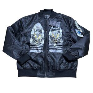Rebel Vengeance Bomber Jacket  Size M All That Glitters Is Gold Streetwear NWT